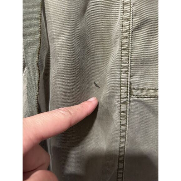 Anthropologie Hei Hei Drawstring Cambray Cargo Ankle Jogger Pants Olive Green S - Picture 5 of 12